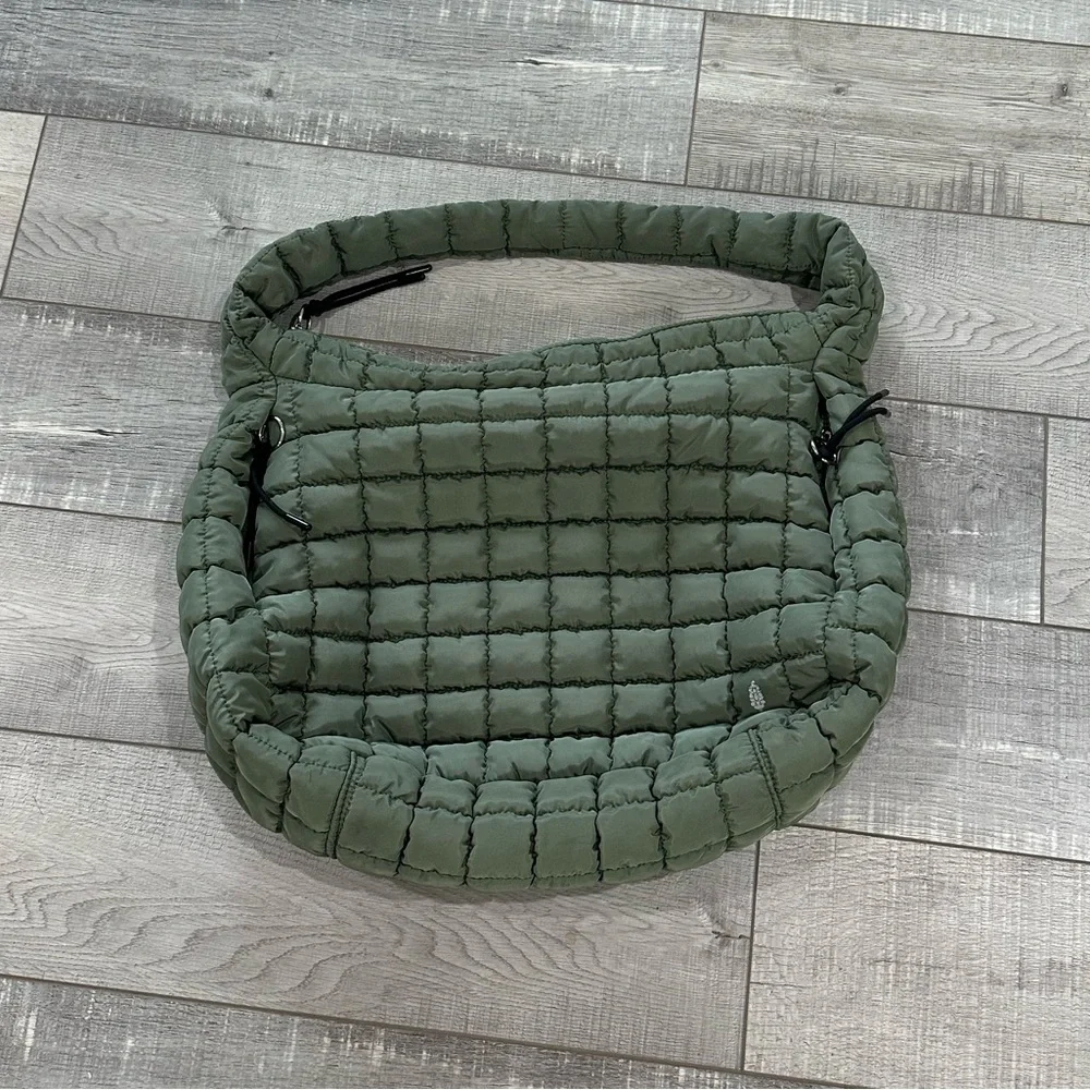 FP Movement by Free People Olive Green Quilted Shoulder Bag - Picture 1 of 9